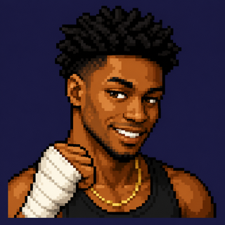 Pixel-art portrait of ANSEM, the playable fighter